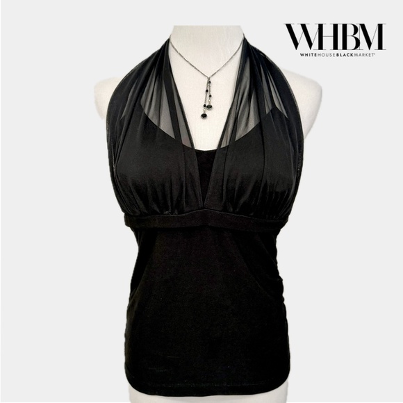 WHBM Black Halter Top – NWT ✨ - Picture 1 of 8